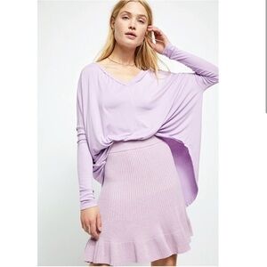 Free People Lavender Knit orchid skirt